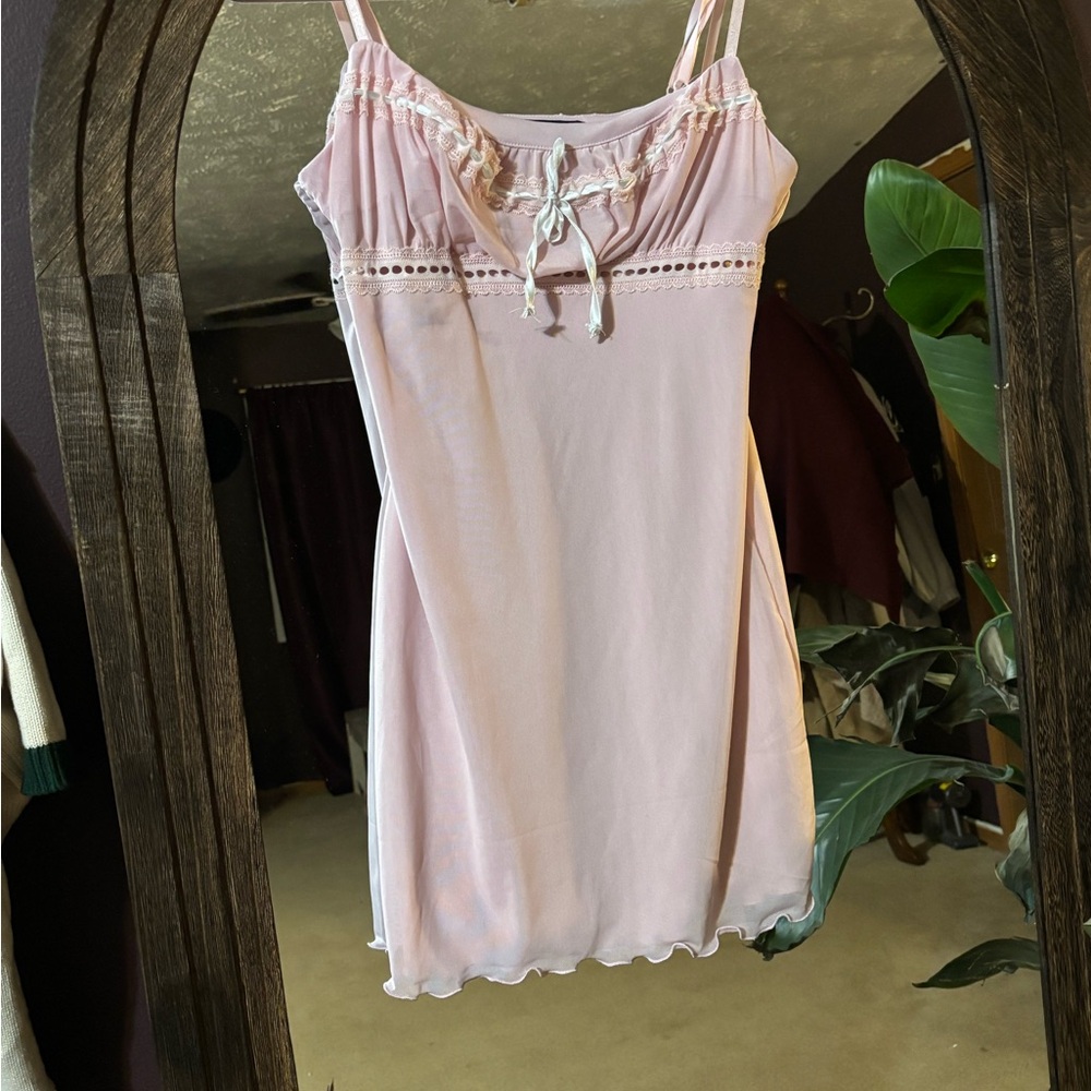 Urban heritage baby pink mini dress